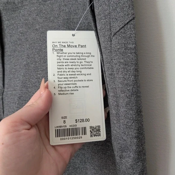 NWT Lululemon Gray Straight-Leg Workwear Pants - Picture 2 of 4